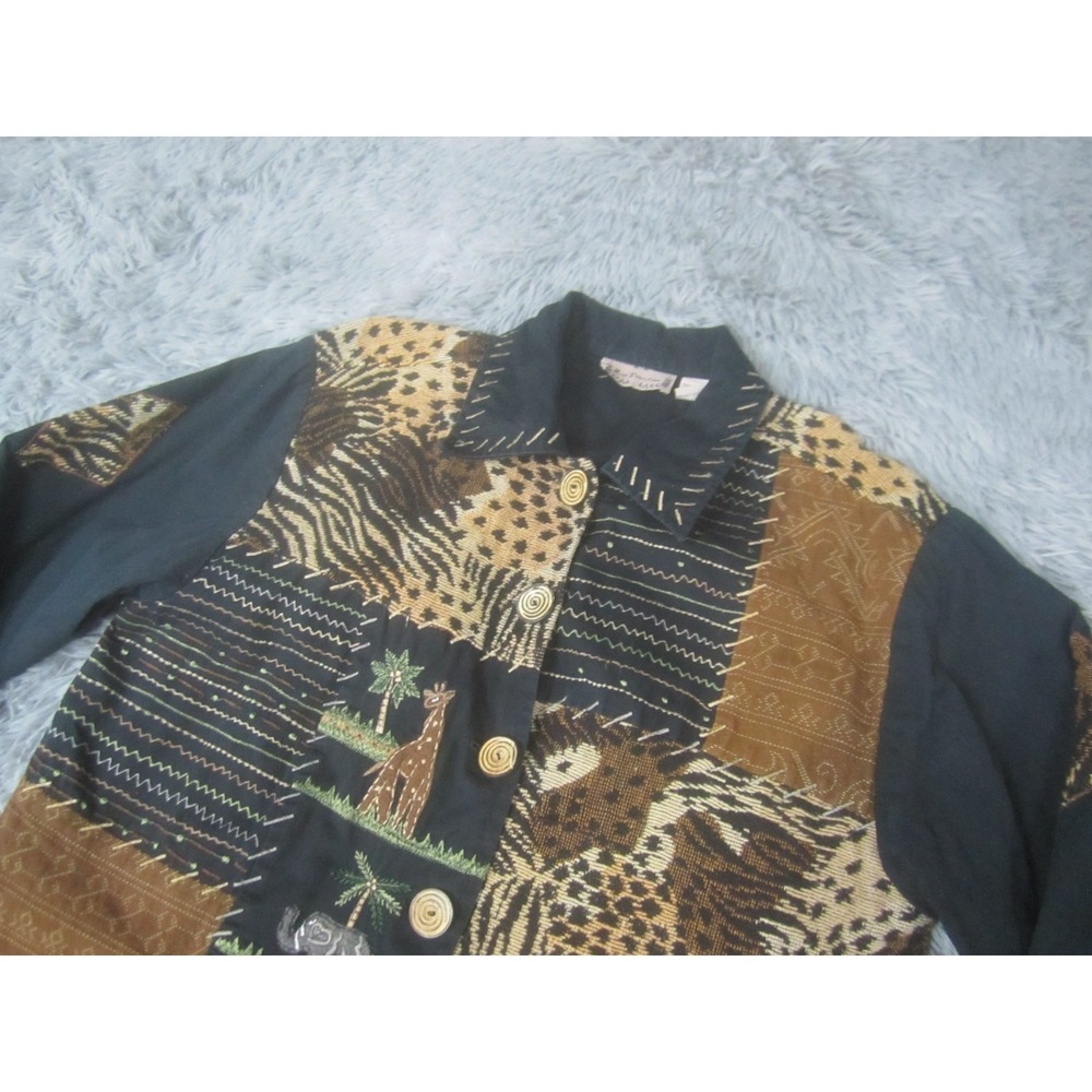 New Direction Jacket Womens Large Patchwork Safar… - image 2